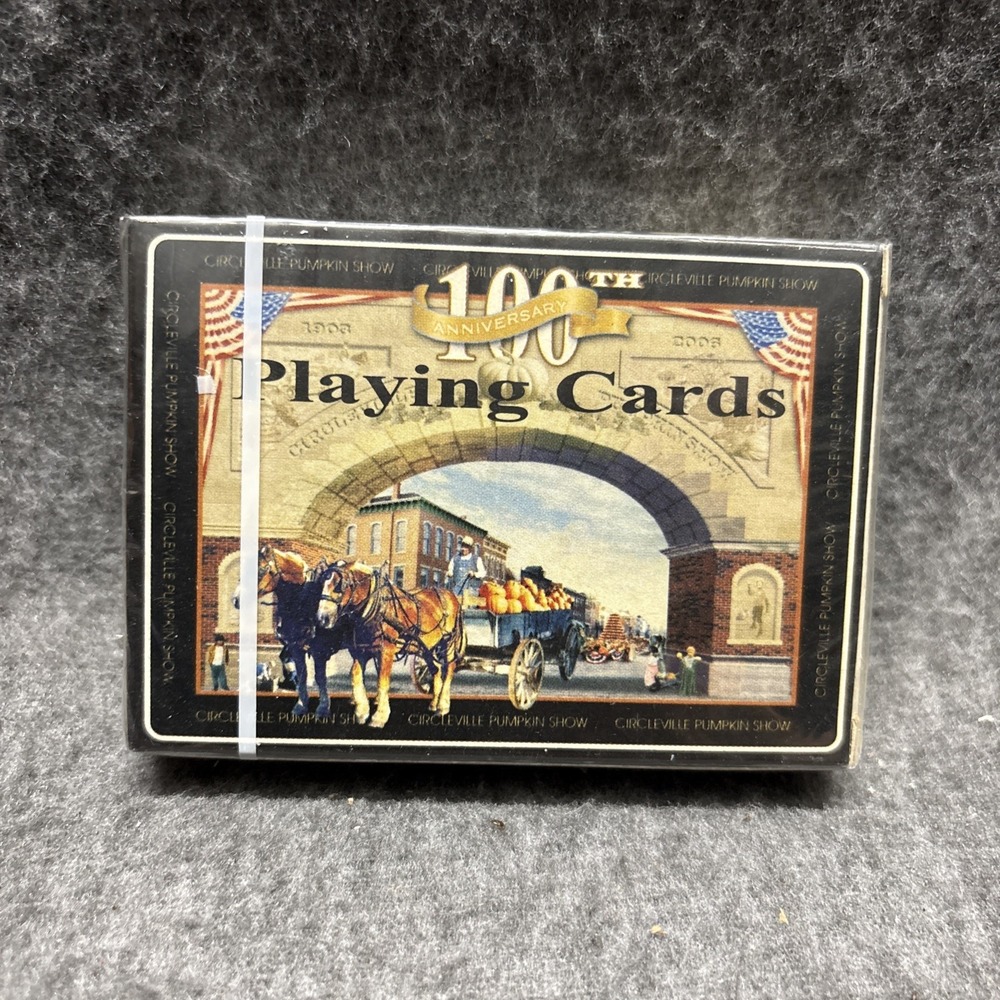 New Vtg. Circleville Ohio Pumpkin Show Playing Cards: 100th Anniversary Souvenir